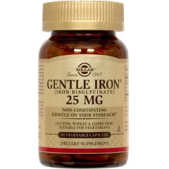Залізо (Solgar, Gentle Iron), 25 мг, 90 вегетаріанських капсулл