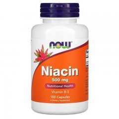 Now Foods Niacin, 500 mg, 100 Capsules