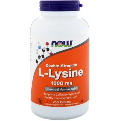 L-Лизин (Now Foods, L-Lysine), 1000 мг, 250 вегетарианских таблеток