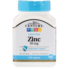 Цинк (21st Century, Zinc), 50 мг, 110 таблеток