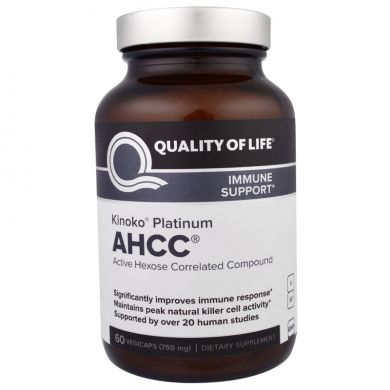 AHCC (Quality of Life Labs, Platinum AHCC, Immune Support) 750 мг, 60 капсул