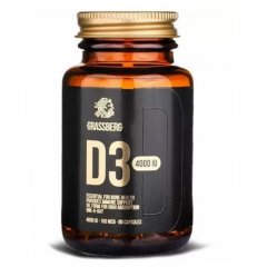 Grassberg, Vitamin D3, 4000IU, 90 capsules