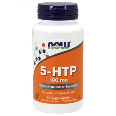 5-Гидрокситриптофан (Now Foods, 5-HTP), 100 мг, 60 вегетарианских капсул