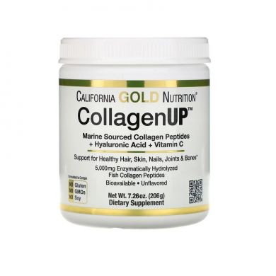 Рыбий Коллаген + Гиалуроновая кислота (California Gold Nutrition, CollagenUP), 206 г