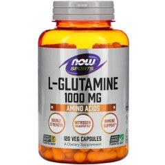 L-Глутамін (Now Foods, L-Glutamine), 1000 мг, 120 вегетаріанських капсул