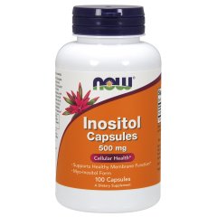 Инозитол (Now Foods, Inositol Capsules), 500 мг, 100 вегетарианских капсул