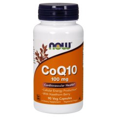 Коэнзим Q10 с боярышником (Now Foods, CoQ10, With Hawthorn Berry), 100 мг, 90 вегетарианских капсул