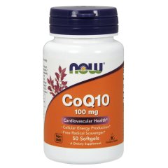 Коэнзим Q10 (Now Foods, CoQ10), 100 мг, 50 мягких капсул