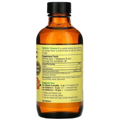 ChildLife, Essentials, Liquid Vitamin C, Natural Orange, 118.5 ml