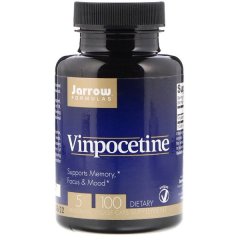 Винпоцетин (Jarrow Formulas, Vinpocetine), 5 мг, 100 вегетарианских капсул