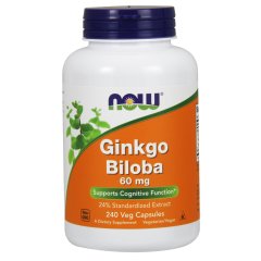 Now Foods, Ginkgo Biloba, 60 mg, 240 Veg Capsules